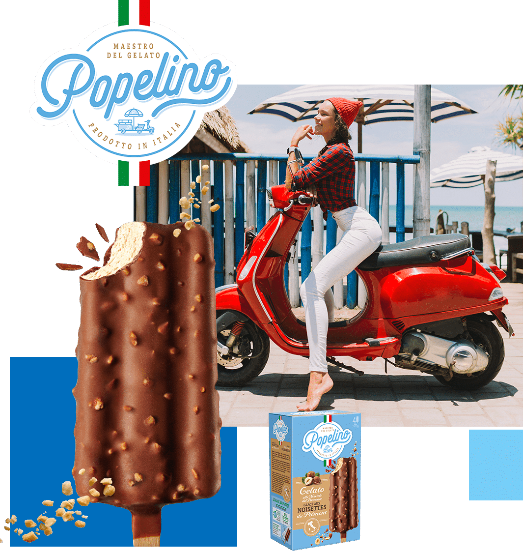 Popelino glace chocolat bâtonnet Alfagel