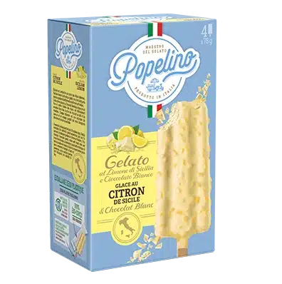 Popelino glace citron de Sicile en bâtonnet - Alfagel