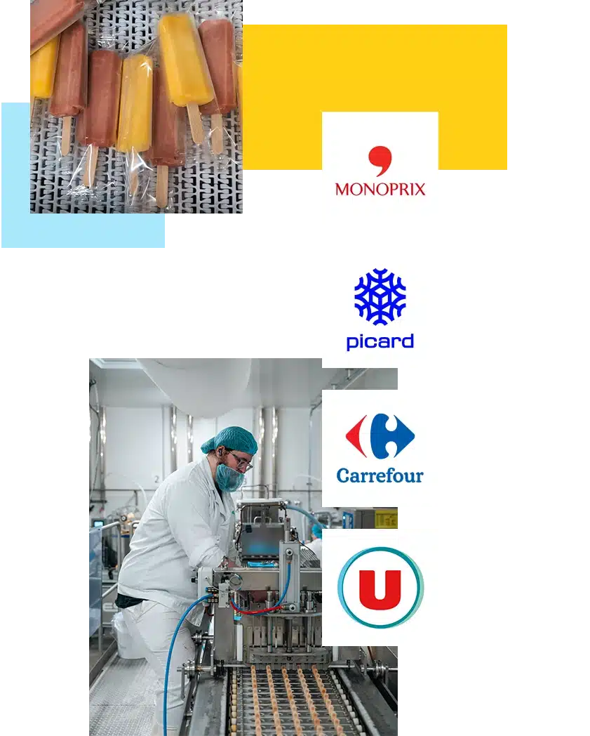 Fabricant de glaces marque de distributeur Monoprix, Picard, Carrefour et U - Alfagel